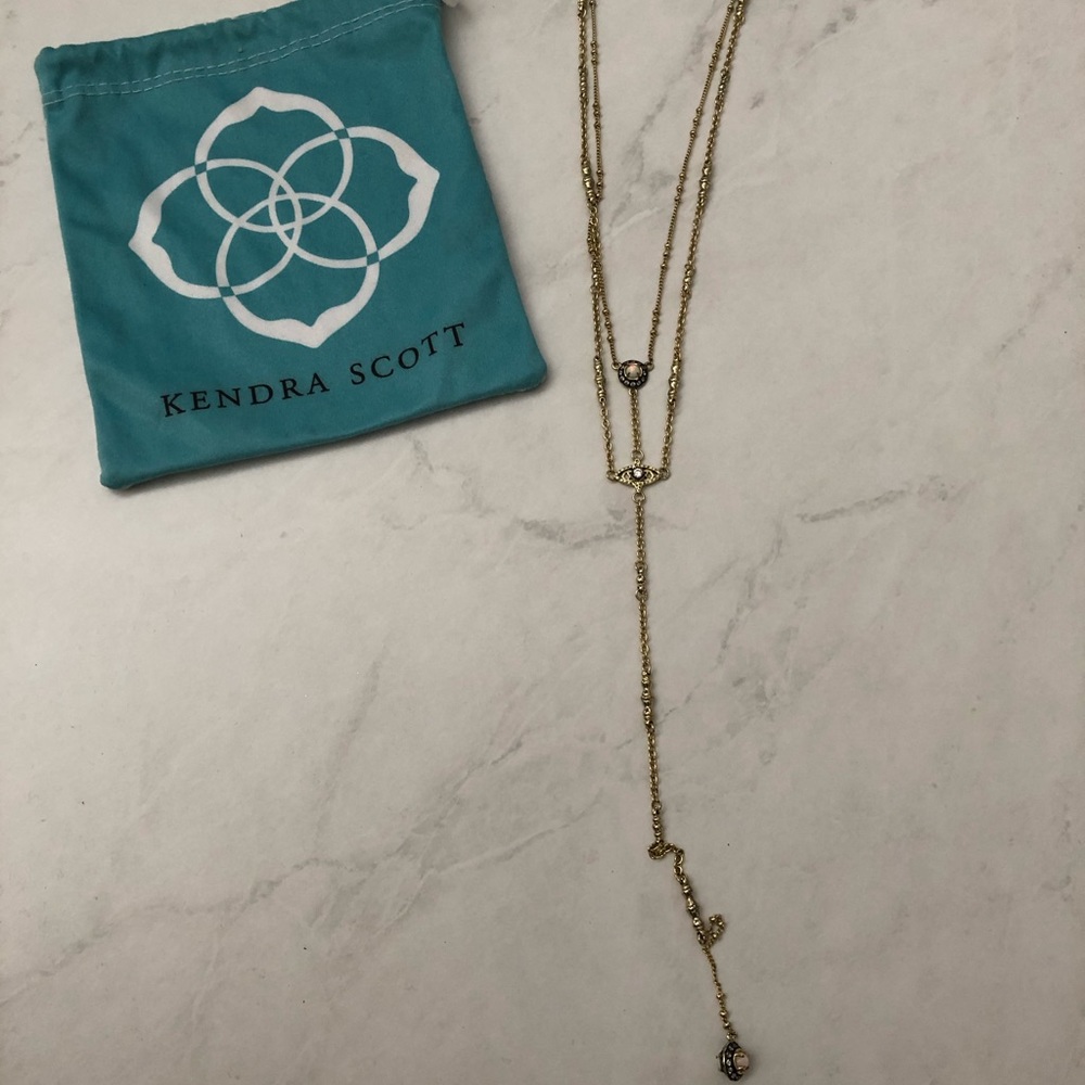 Kendra Scott - Evil eye long drop necklace gold